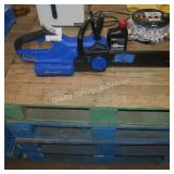 kobalt chain saw - batt & chg in office