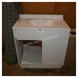 30" vanity w top (damage to right side and door)
