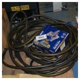 water hose and sprinkler