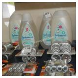 2 johnson baby lotion & 2 boy wash (display)