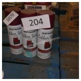 3 cans dark red rustoleum outdoor fabric paint