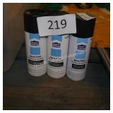 3 cans spray paint flat & gloss black