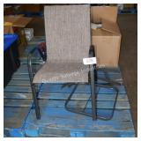 outdoor chair & table (missing glass/hardware)