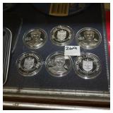 6 pga payne stewart collectible coins (display)