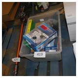 tote of asst car parts
