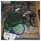 skid of water hoses and attachments