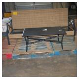 patio sofa bent arm w/ table