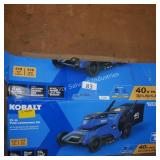 kobalt mower - chg in office NO BATTERY