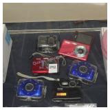 6 vivitar cameras - parts only (display)