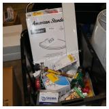tote of asst bathroom hardware