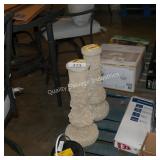 2 bird bath pedestals