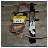 2 mower belts and 21ï¿½ blade