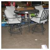 5pc dining set w cushions (missing tile)