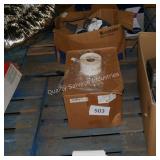 ctn of white sticky labels
