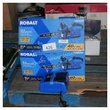 kobalt 14 chain saw (works) batt & chg in office