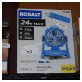 kobalt misting fan (works) batt & chg in office