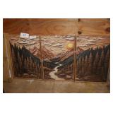 3pc outdoors wall art