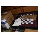 magnetic chess/checkers board & pcs