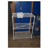 3 tier white rack