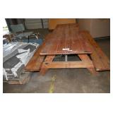 wooden picnic table
