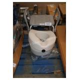 2 toilet risers and shower bench