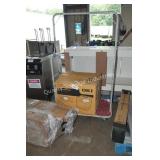 printer w/ rolling luggage cart