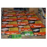 skid of fram air filters