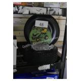 2 13x5 mower tires w/ bag of bearings