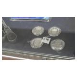4- pga tour collector coins (display)