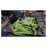 water hose, pitchers, sprinkler