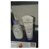 2 aveeno baby lotion/bath (display)