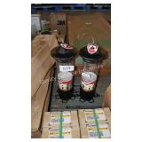 2 bird feeders