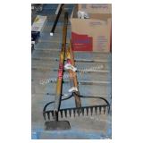 hoe & broke handle rake