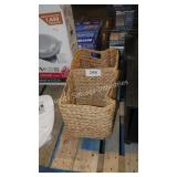 2 wicker baskets