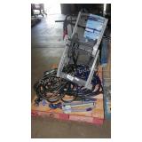 skid of water hoses and hose reel