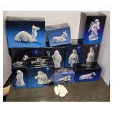 Avon White Porcelain Nativity Figurines Christmas
