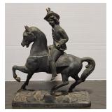 Buffalo Bill Cowboy Metal Sculpture Figure Antique