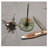 American Knife Co, Spark Plug Dog Art +