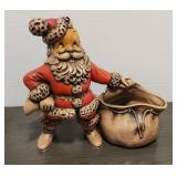Atlantic Mold Ceramic Santa & Bell Planter