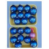 Shiny Brite Glitter Star Christmas Ornament Balls