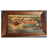 Coors Beer Mirror Advertising Sign