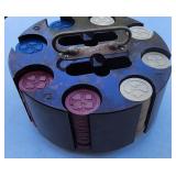 Bakelite Poker Chips In Caddy Vintage