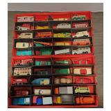 Vintage Lesney Matchbox Cars In Carrying Case B