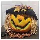 Large Fiber Optic Halloween Pumpkin Head 14"