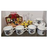 Disney Lot Mickey Mouse Cups Saucers ++