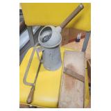 LS Starrett No 141 Saw & Galvanized Oil Can