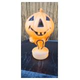 Table Top Halloween Blow Mold Pumpkin & Cat