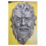 Old Bacchus Head Concrete Cast Garden Hanger