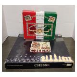 Mexican Train Dominoes & Chess Set Games