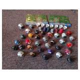 NFL mini football helmets and baseball caps